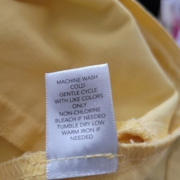 Christopher & Banks Blouse Yellow button down XL light blazer top women's EUC - Picture 11 of 11